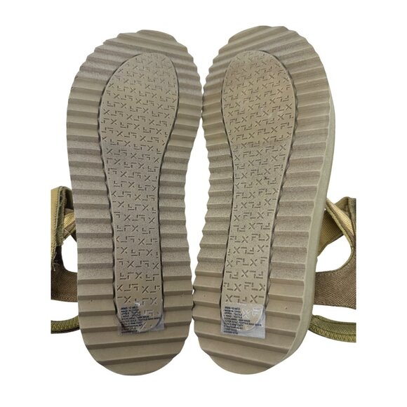 FLX Womens Tan Adjustable Strap Sandals With Textured Sole Size 10M - Picture 13 of 13